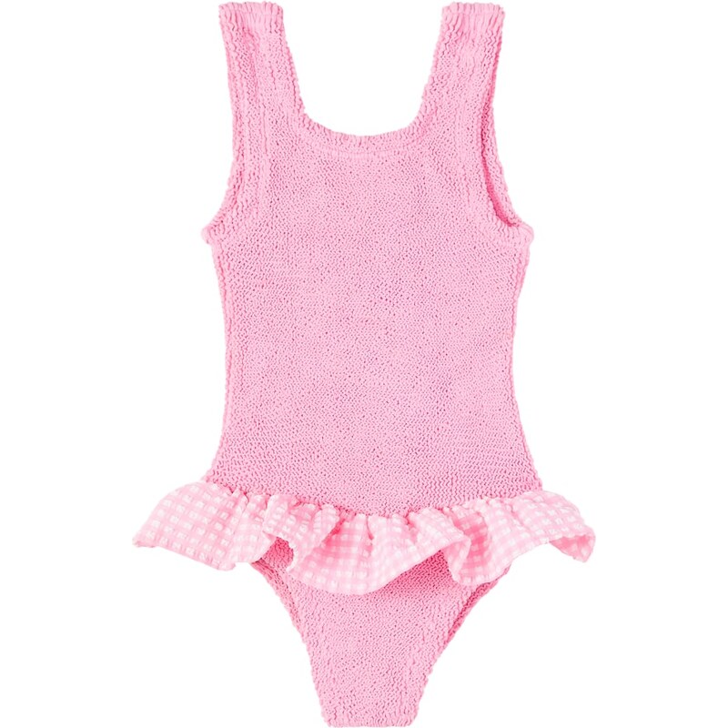 Hunza G Kids Denise gingham ruffled swimsuit 68333819