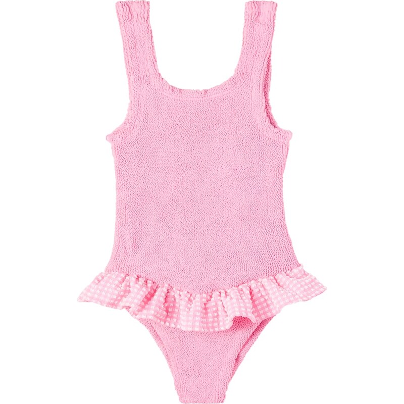 Hunza G Kids Denise gingham ruffled swimsuit 68071726