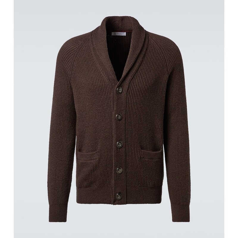 Brunello Cucinelli Cotton ribbed-knit cardigan 68384617