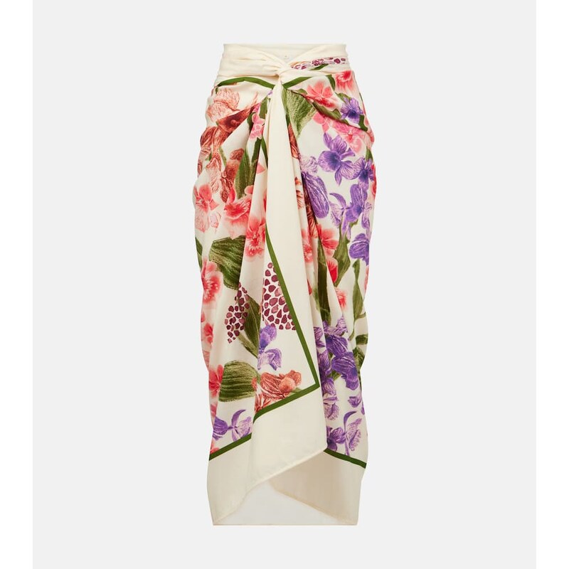 Agua by Agua Bendita Floral cotton and silk beach cover-up 68200268