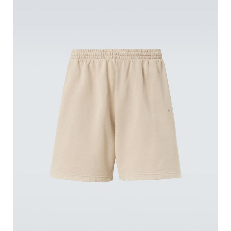 Balenciaga Back distressed logo cotton shorts 68066498