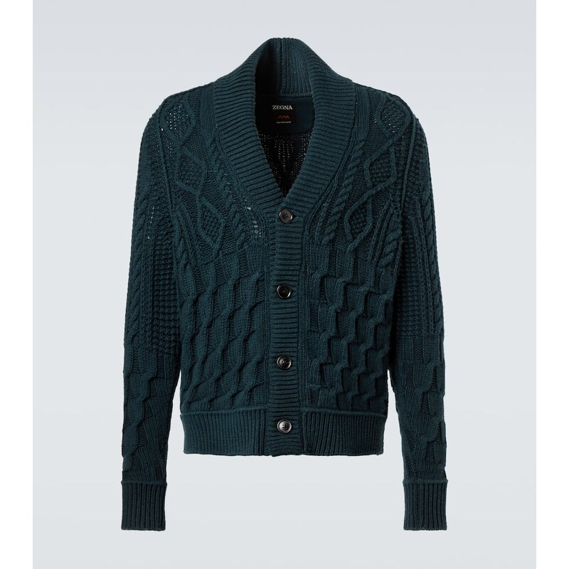 Zegna Cable-knit cashmere cardigan 68071735