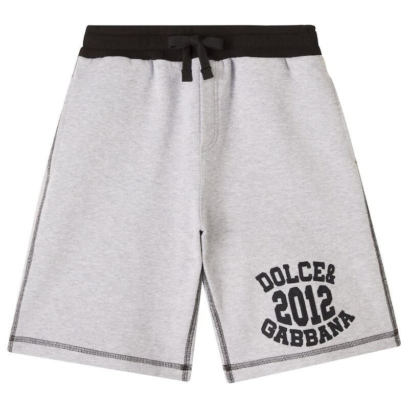 Dolce&Gabbana Kids Logo cotton fleece Bermuda shorts 68005089
