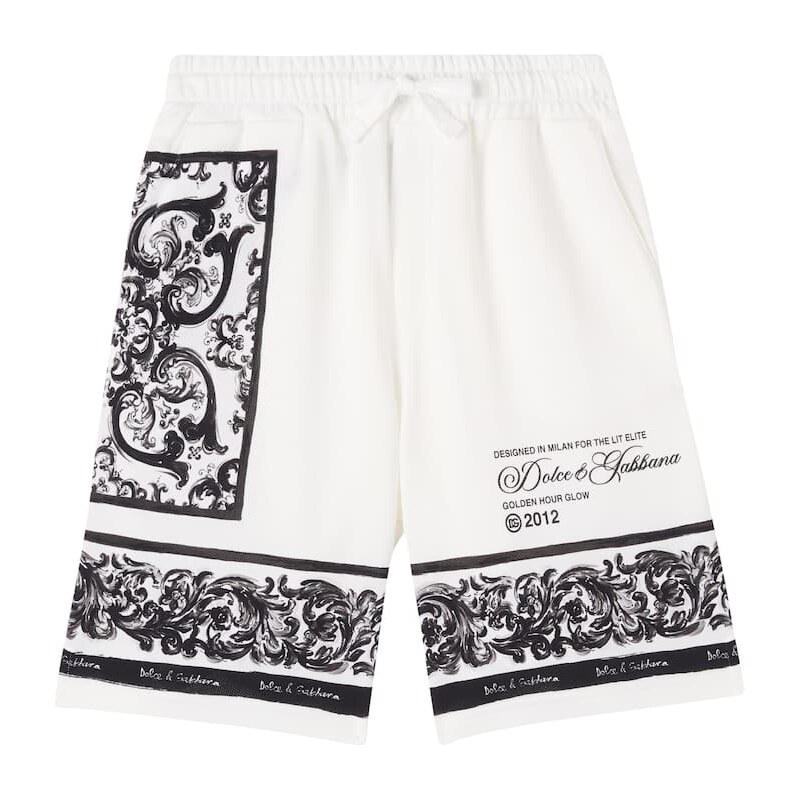 Dolce&Gabbana Kids Majolica logo cotton piquÃ Bermuda shorts 67943625