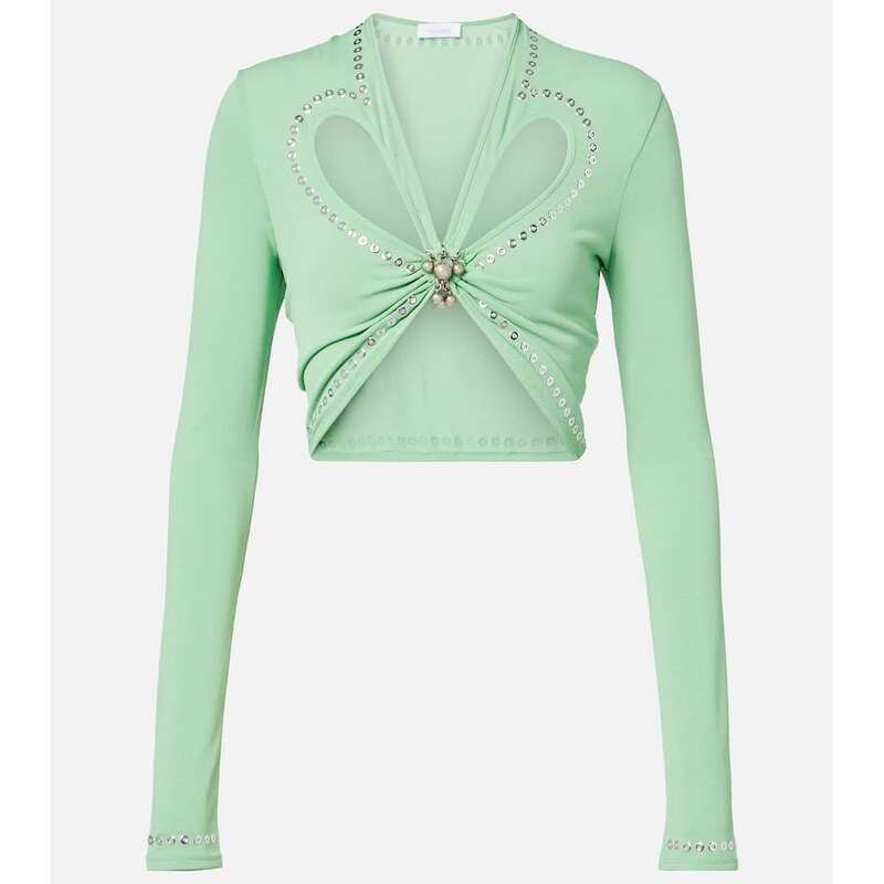 Rabanne Cutout embellished crop top 68274963
