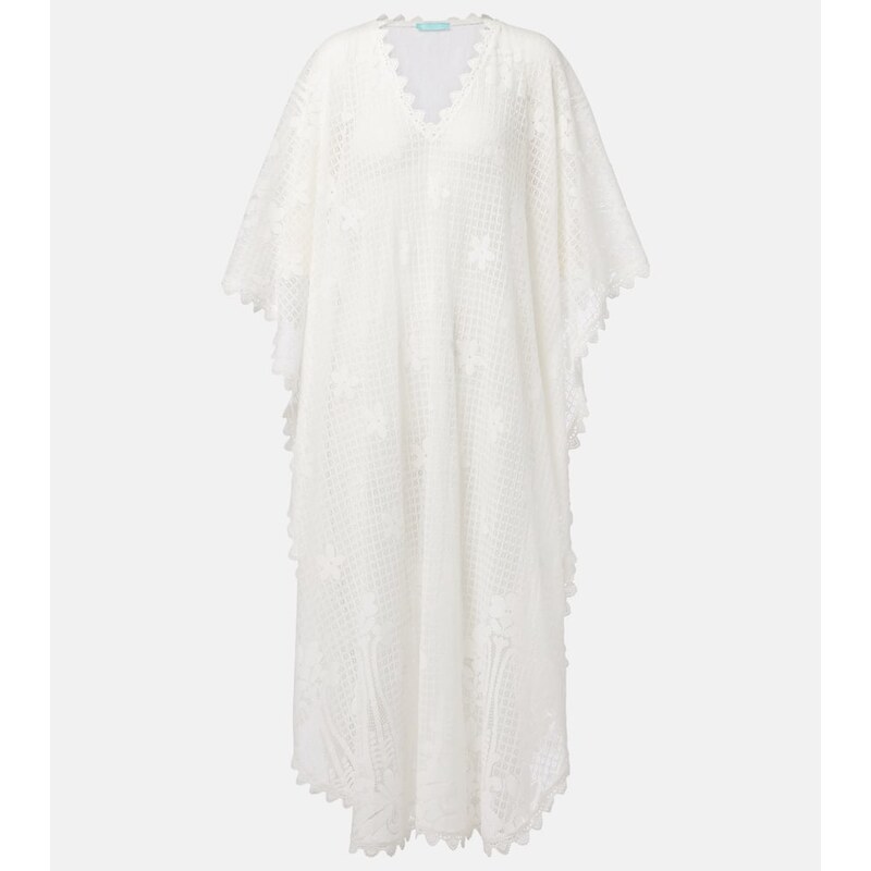 Melissa Odabash Josephine ruffled cotton-blend kaftan 68286938