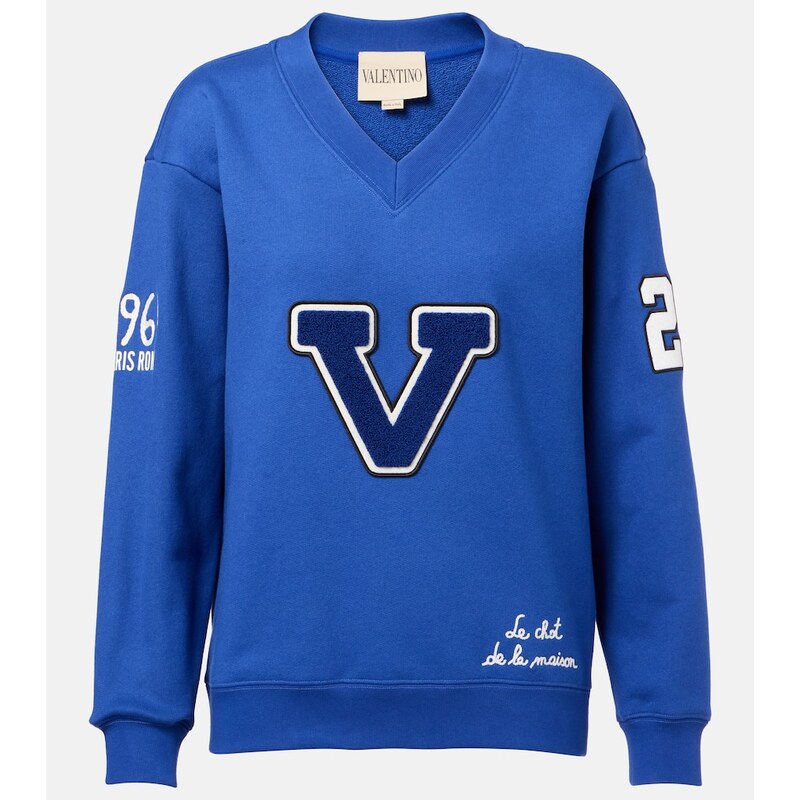 Valentino Embroidered cotton jersey sweatshirt 67942863