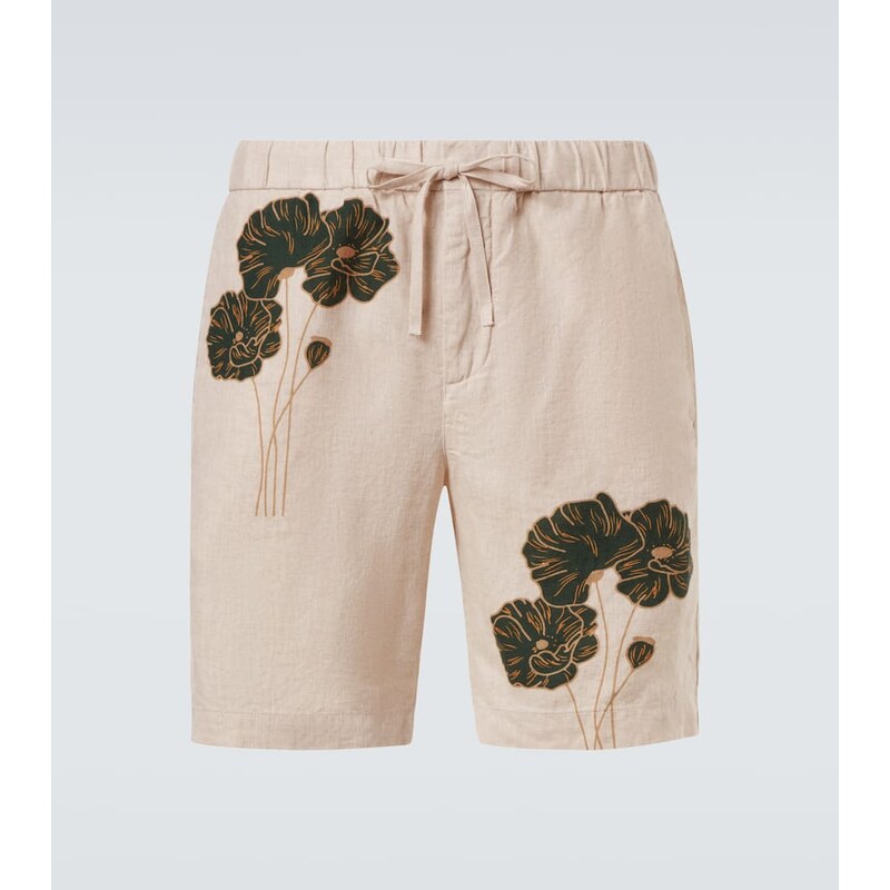 Frescobol Carioca Felipe floral linen Bermuda shorts 68055209