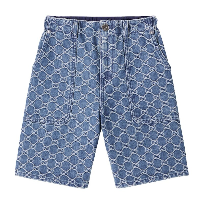 Gucci Kids GG denim Bermuda shorts 68379126