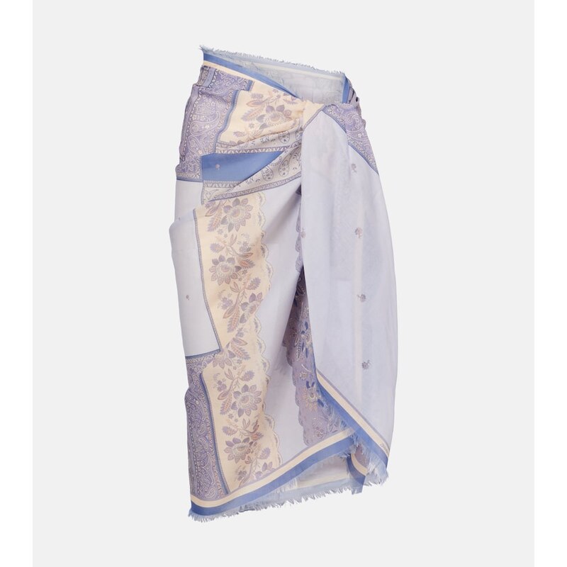 Zimmermann Printed cotton beach cover-up 68237133