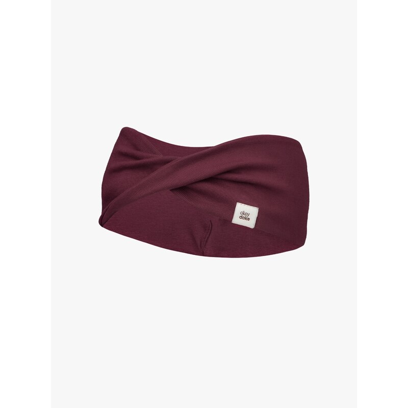 DOKE Detská čelenka organic s krížením Maroon 67621190