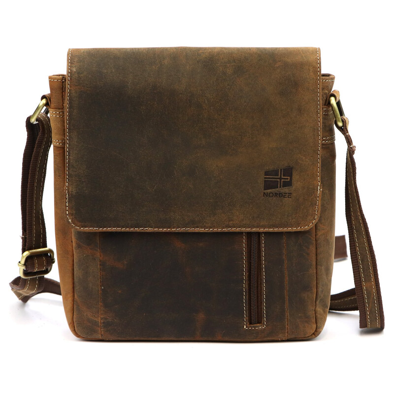 Pánska kožená taška Nordee cognac KZ2258591 67601700