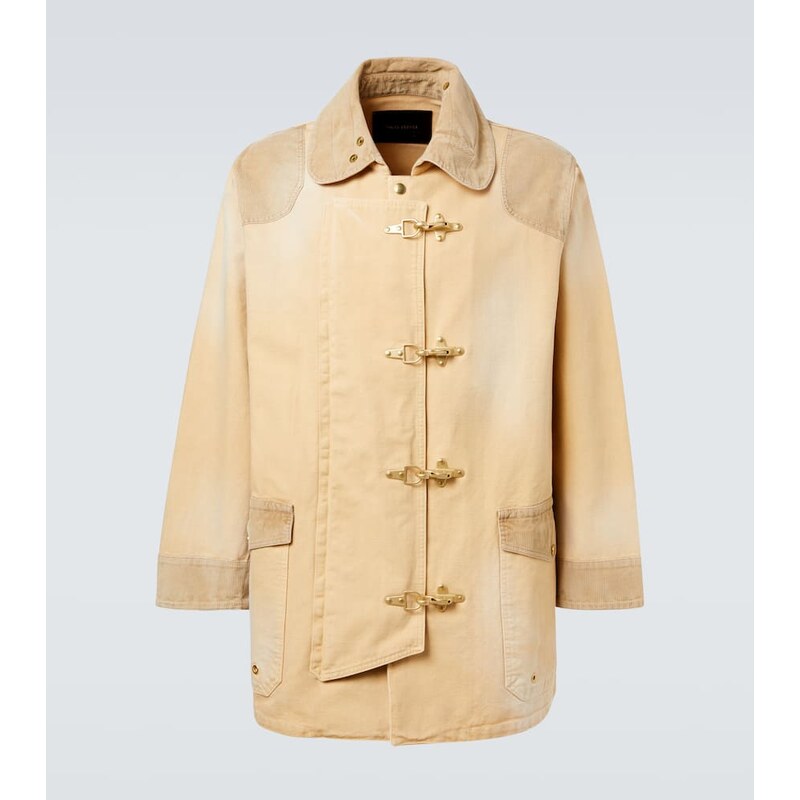 Wales Bonner Sierra corduroy-trimmed canvas jacket 68024613