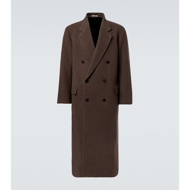 Auralee Double-breasted wool coat 68186066