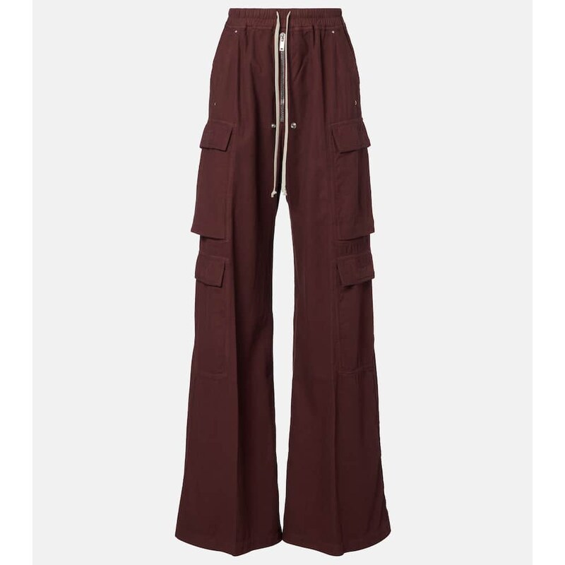 Rick Owens DRKSHDW Jumbo Bela cotton flannel cargo pants 67973507