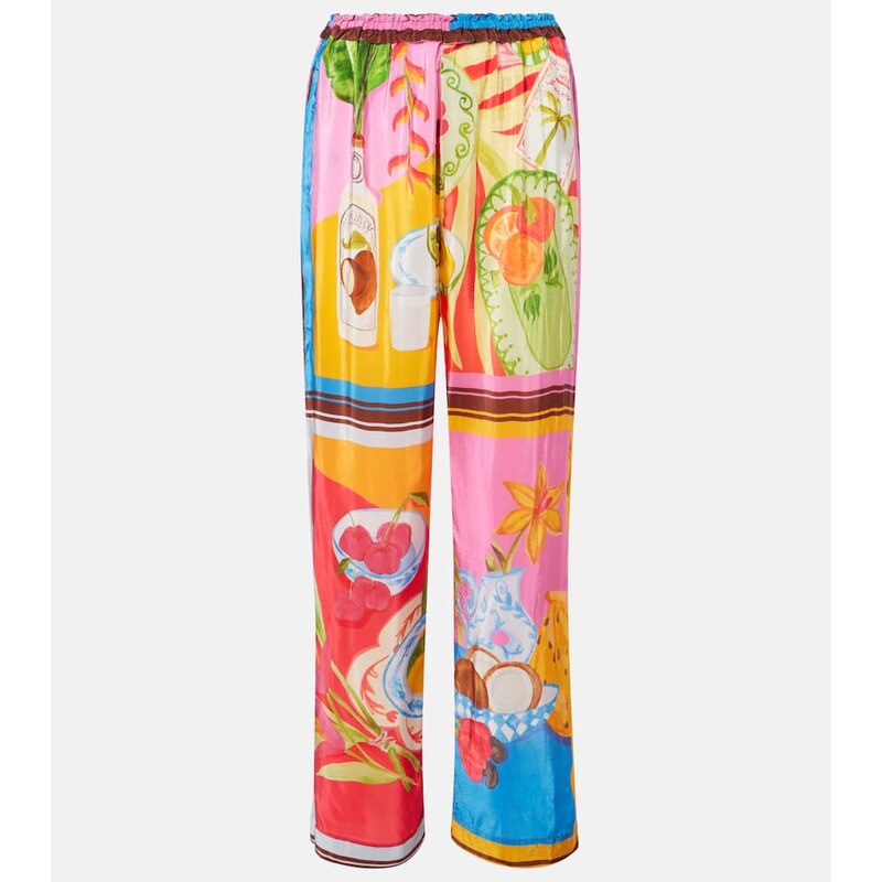 Farm Rio Summer Picnic printed wide-leg pants 67963385