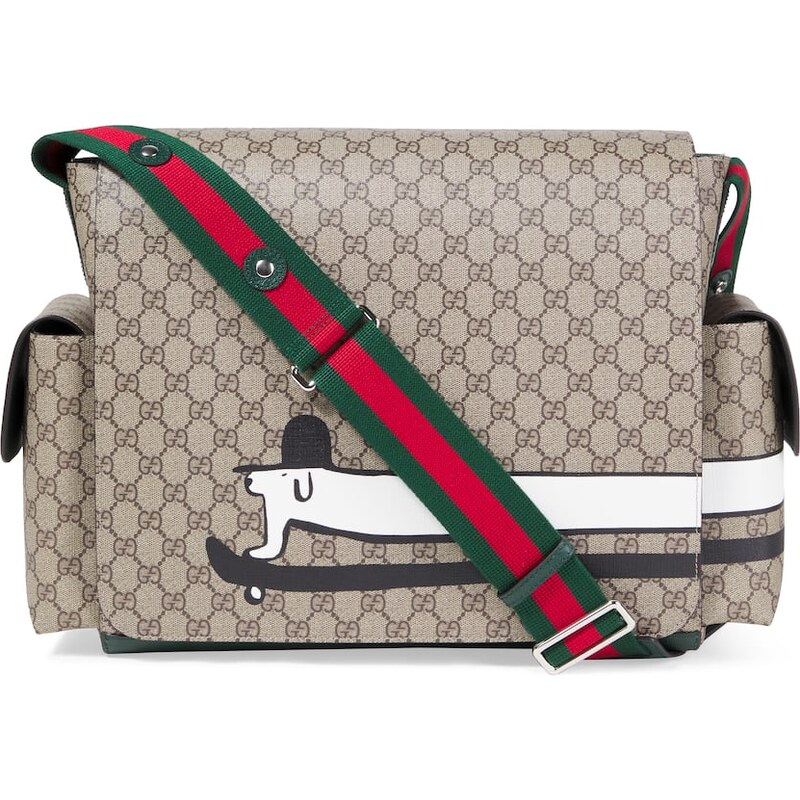 Gucci Kids Baby GG Canvas leather changing bag 68183669