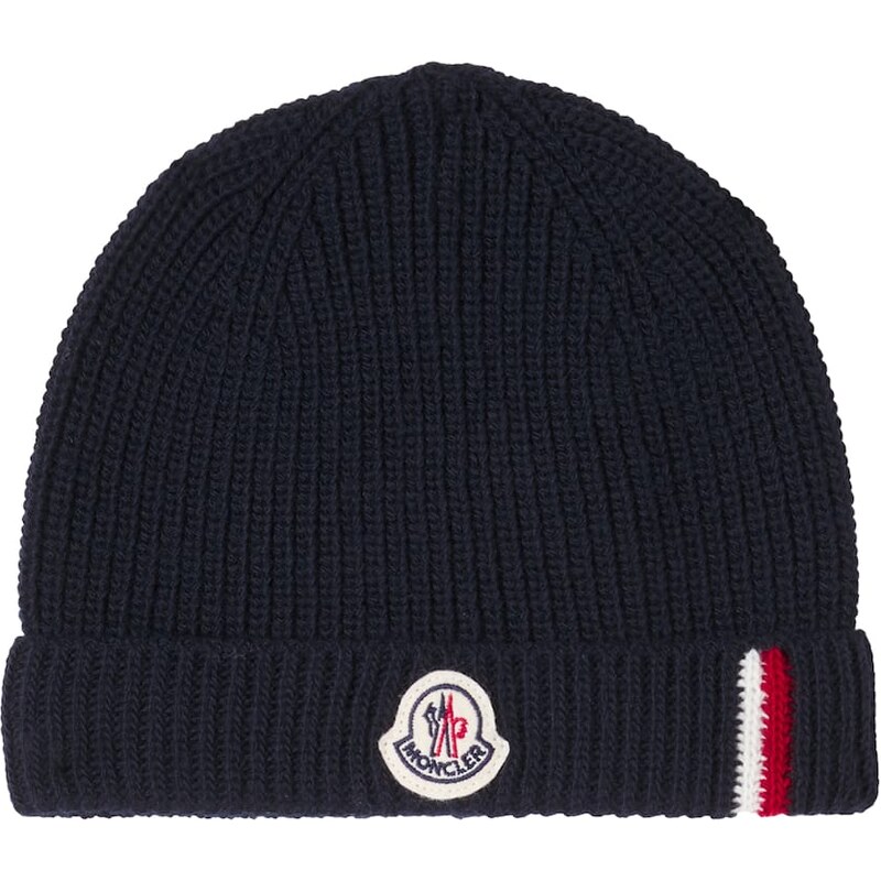 Moncler Enfant Baby ribbed-knit virgin wool beanie 68081720