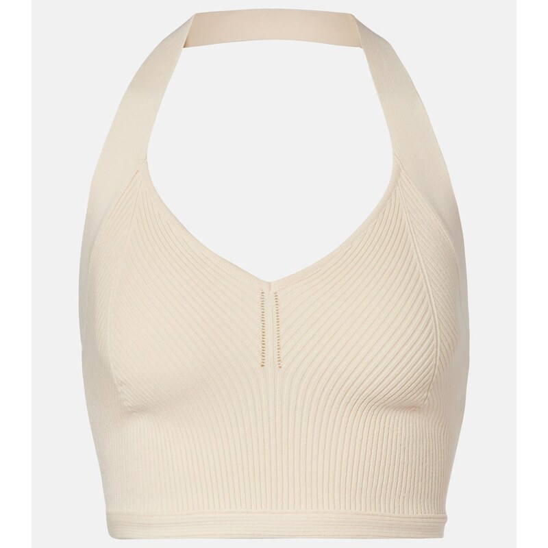 Wardrobe.NYC Knitted cotton crop top 68181248