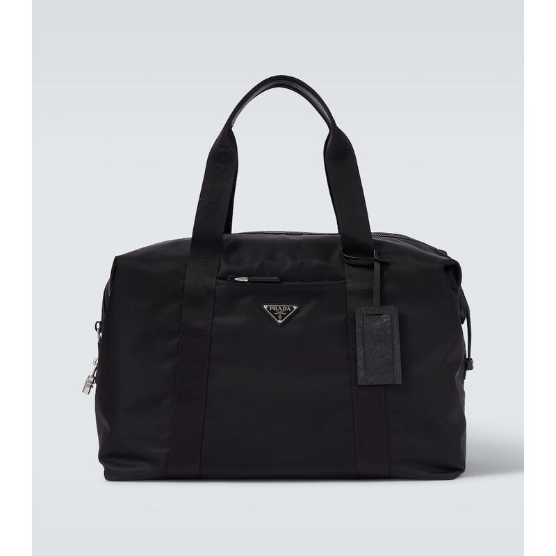 Prada Re-Nylon leather-trimmed duffel bag 68288350