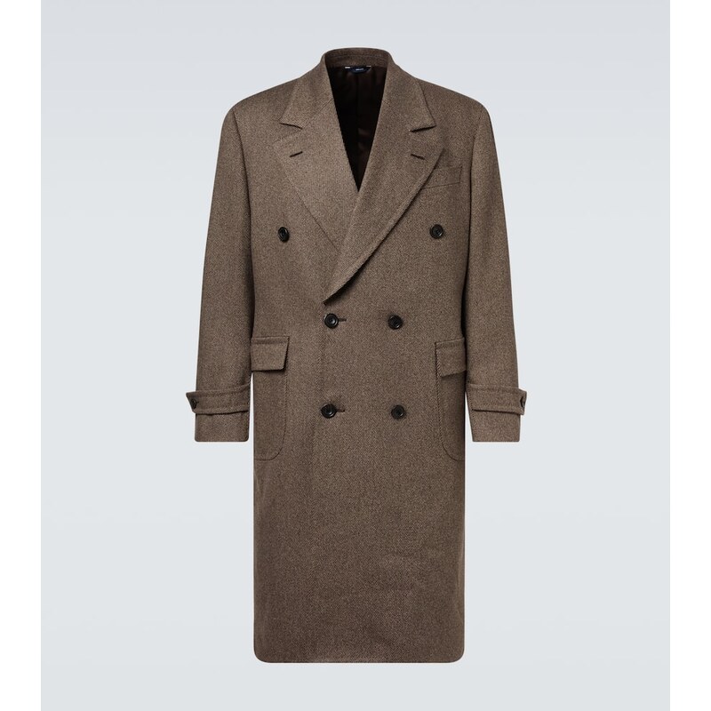 Thom Sweeney Double-breasted wool overcoat 68040643