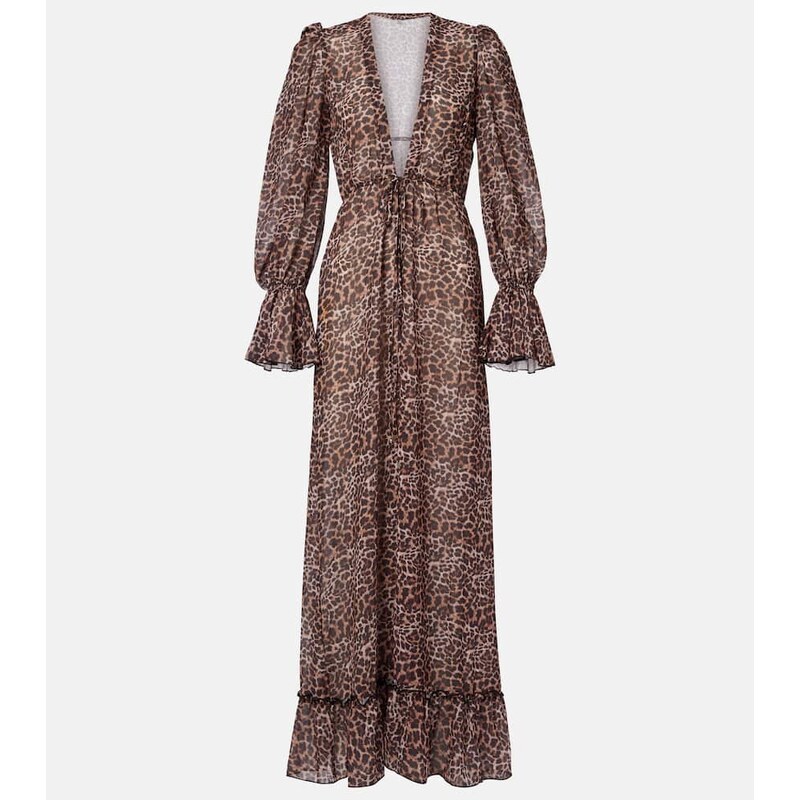 Bananhot Berta leopard-print beach cover-up 68076658