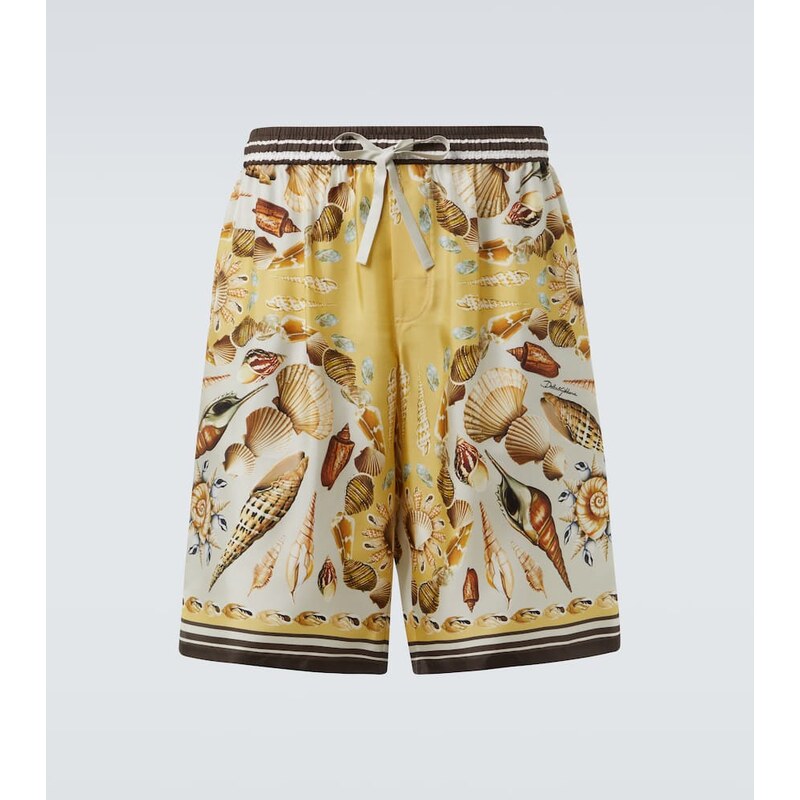 Dolce&Gabbana Printed silk twill shorts 68178845