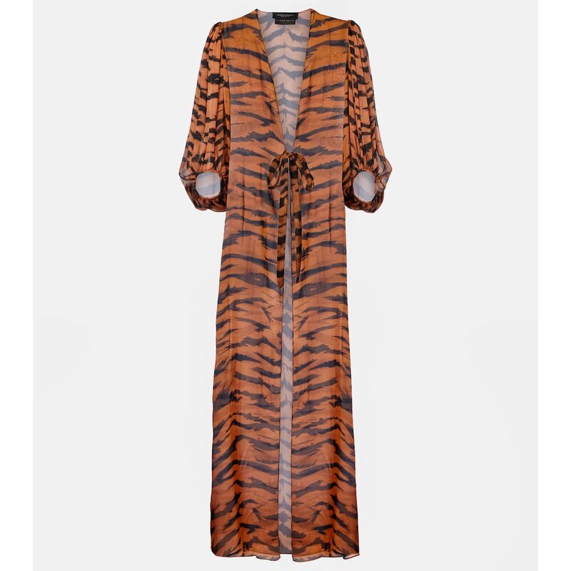 Adriana Degreas x Sabine Getty printed silk kaftan 67994583