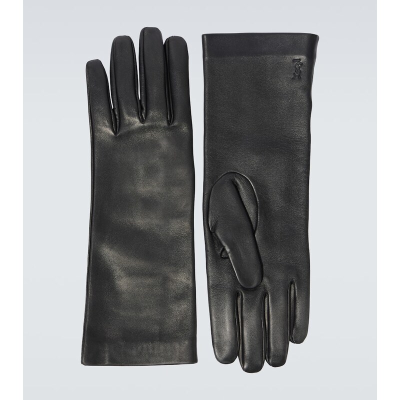 Saint Laurent Cassandre leather gloves 68268115