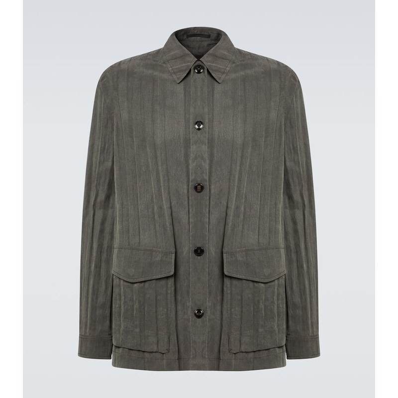 Giorgio Armani Pleated canvas overshirt 68176443