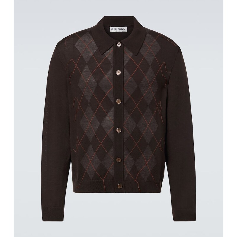Our Legacy Evening argyle wool cardigan 68118999