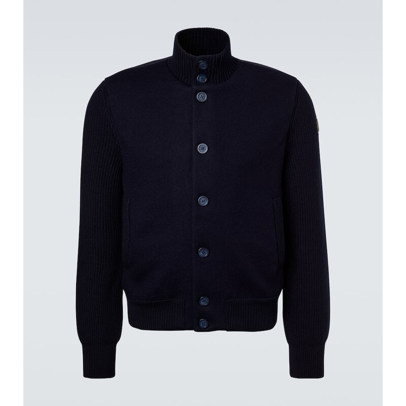 Moncler Down-paneled virgin wool cardigan 67974912