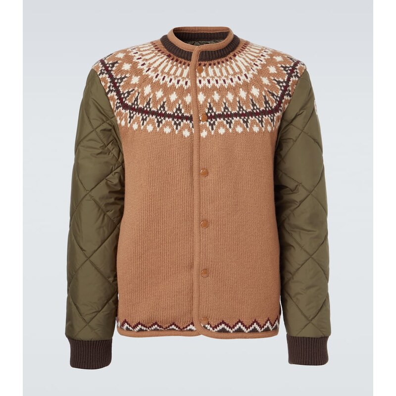 Moncler Wool-blend jacquard cardigan 67933999