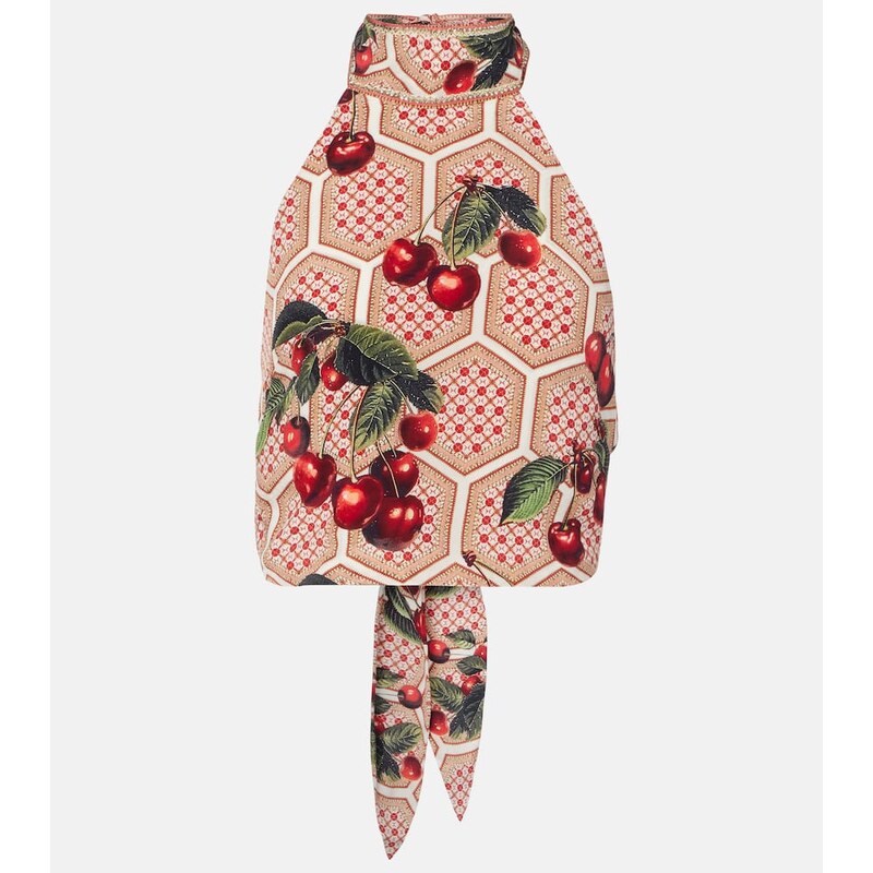 Camilla Notes From The Road printed silk top 68317346