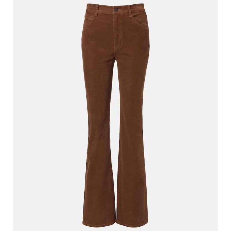 Nili Lotan Joan high-rise cotton-blend corduroy flared pants 67995465