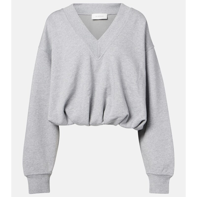 Sportmax Colleg cotton-blend jersey sweatshirt 68237450