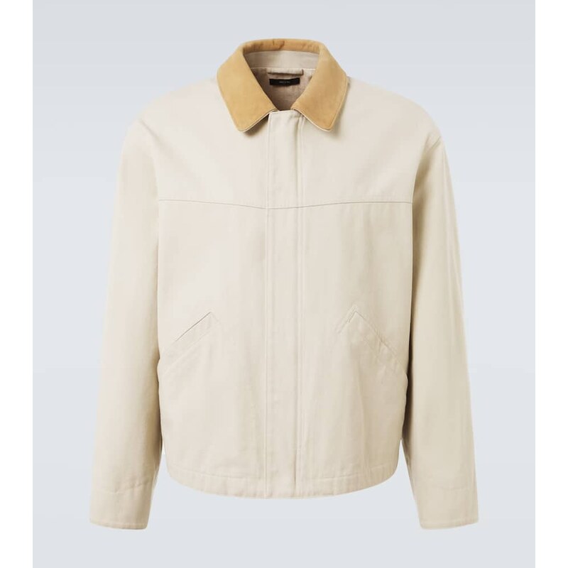Tom Ford Suede-trimmed cotton canvas jacket 68005842