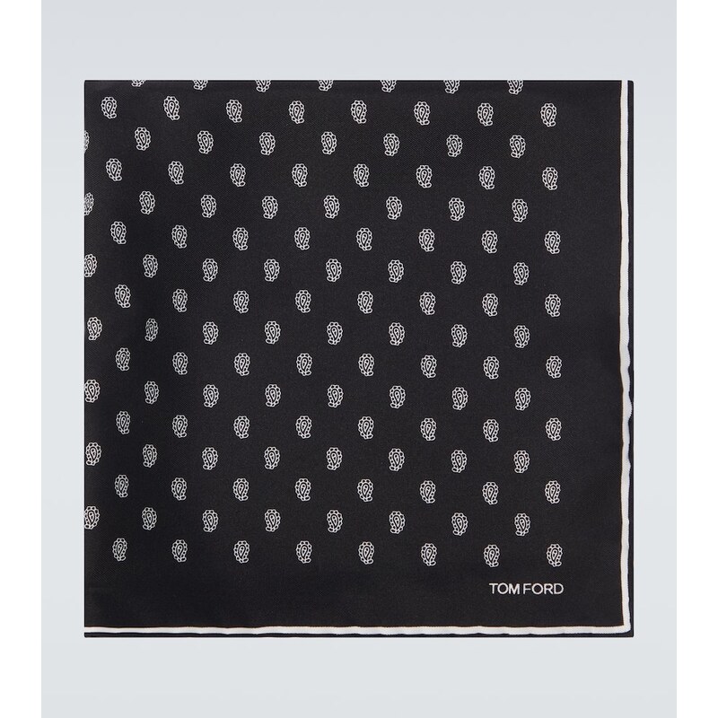 Tom Ford Printed silk twill pocket square 67934264