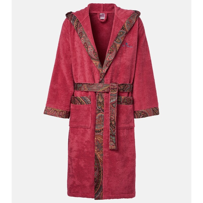 Etro Paisley cotton terry bathrobe 67964949
