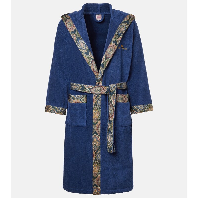 Etro Paisley cotton terry bathrobe 68285987