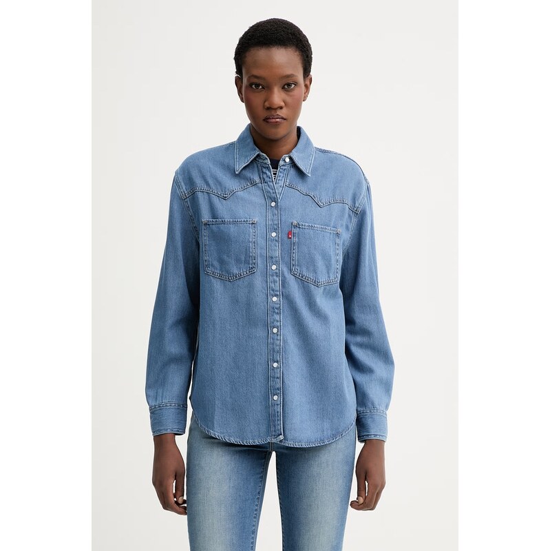 Rifľová košeľa Levis TEODORA WESTERN 67602569