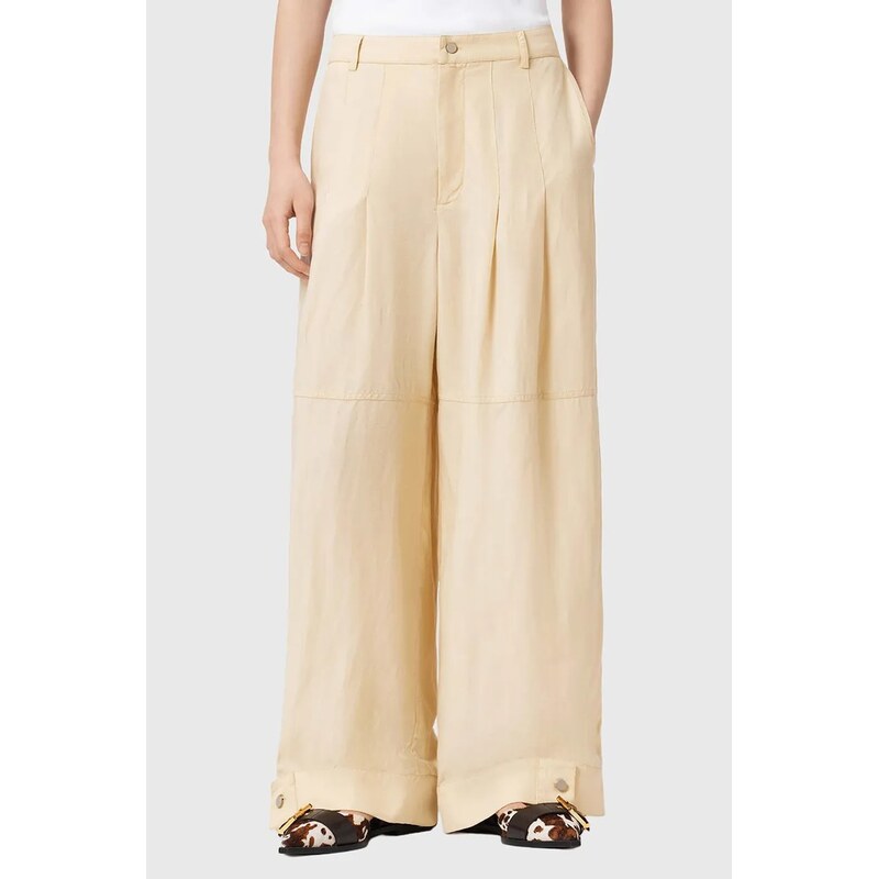 Nohavice s prímesou ľanu AllSaints SHERELL 67602897