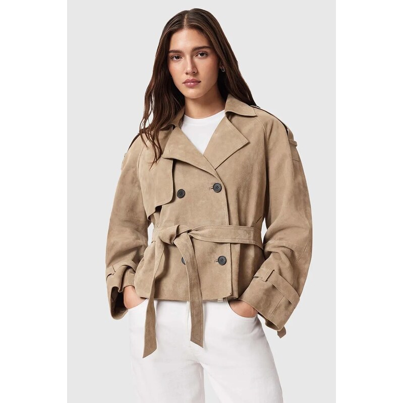 Semišová bunda AllSaints REED 67602968