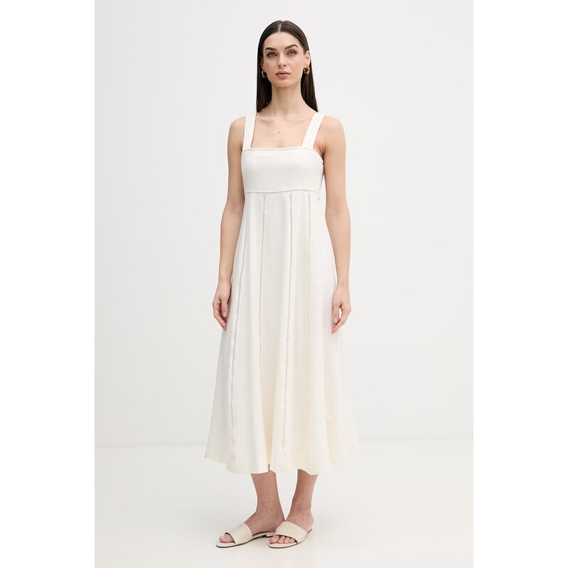 Šaty s prímesou ľanu Dkny 67603129