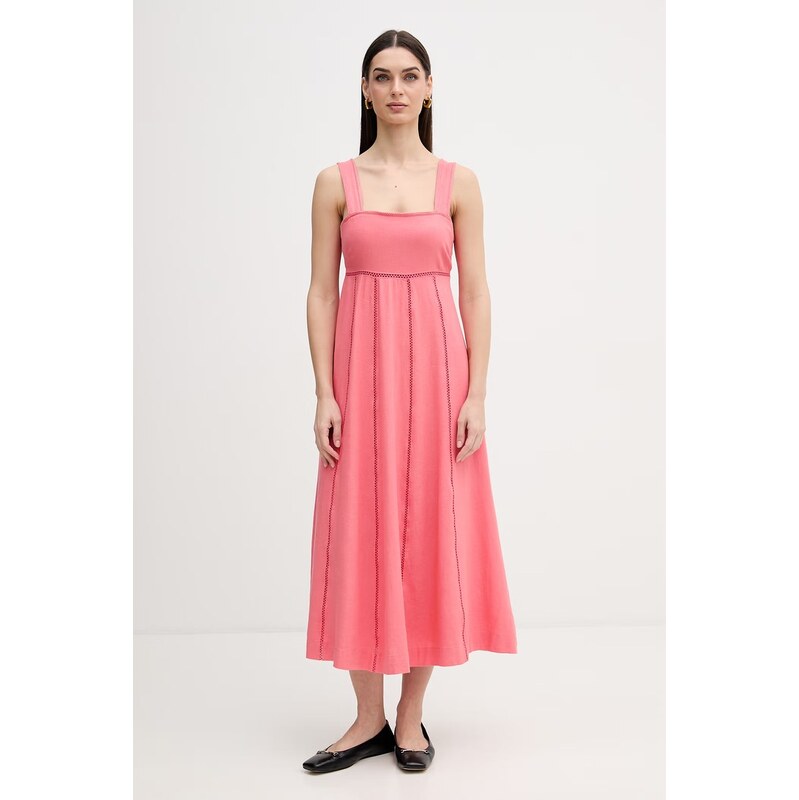 Šaty s prímesou ľanu Dkny 67603130