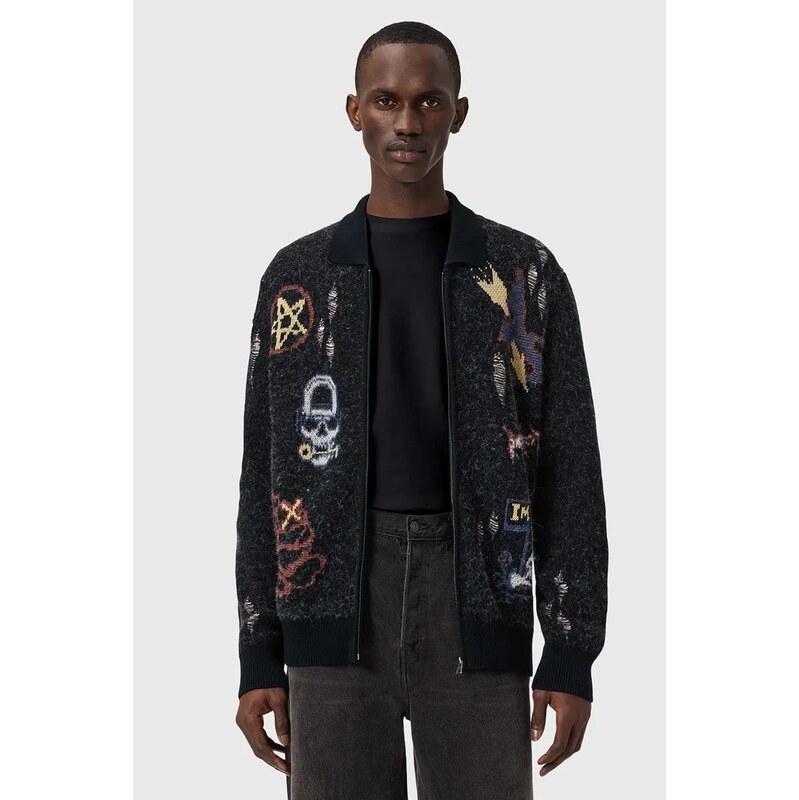 Kardigan s prímesou vlny AllSaints MELLER 67603143