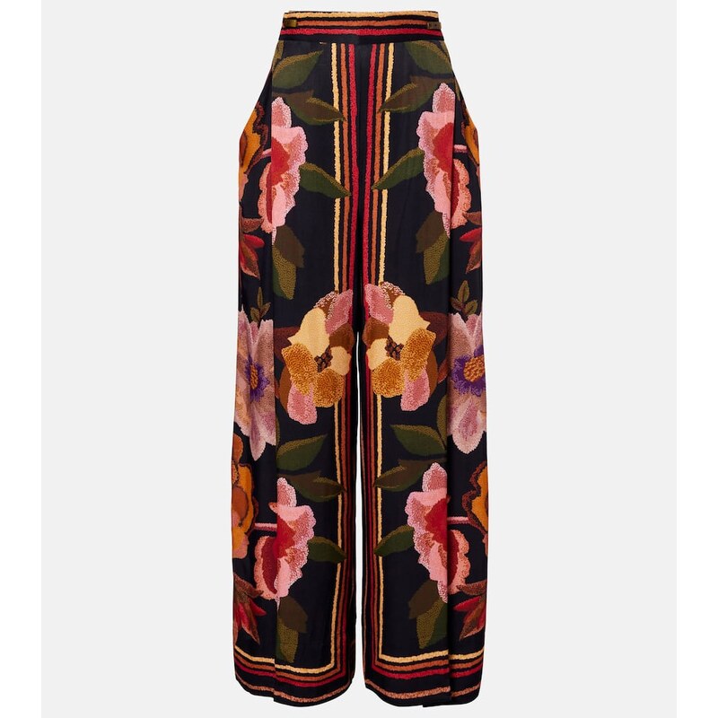 Farm Rio Floral high-rise wide-leg pants 68130926