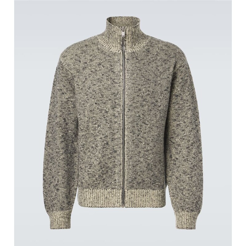 Jil Sander Wool and cotton zip-up cardigan 68050980