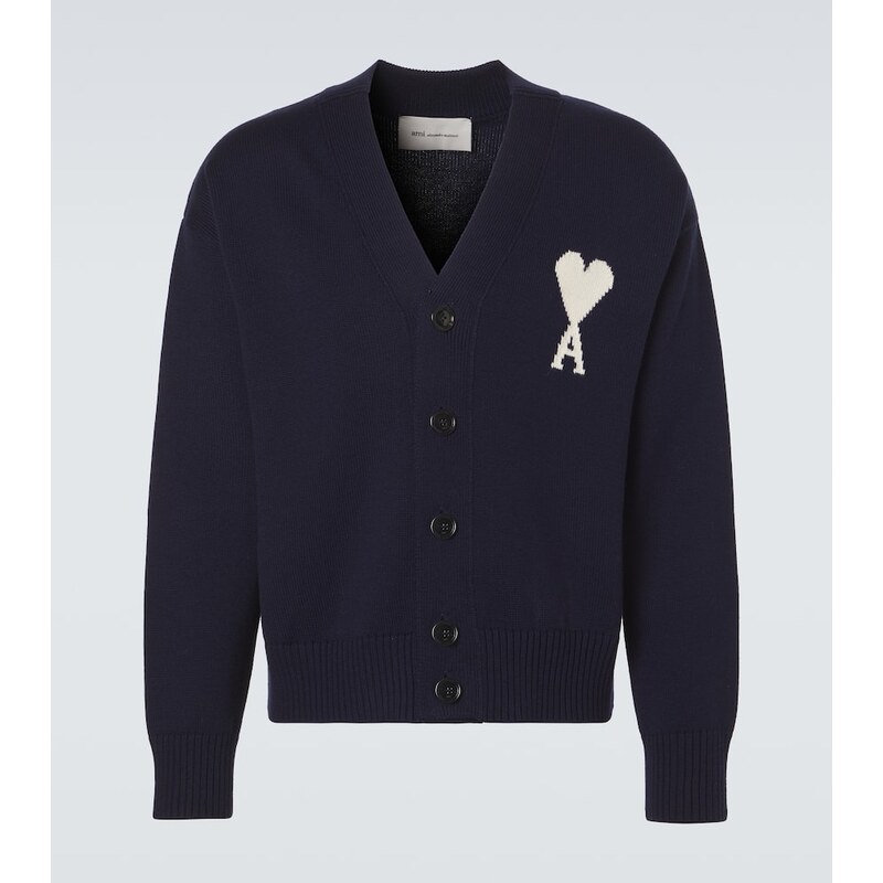Ami Paris Ami De CÅur wool and cotton cardigan 68437664