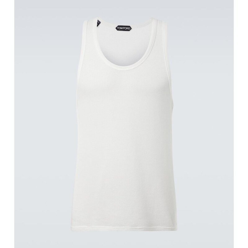 Tom Ford Semi-sheer cotton tank top 68006135